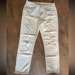 White washed/cream jeans